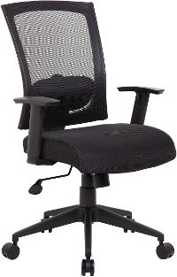 Black Mesh-Back Task Chair