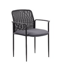 Gray Stackable Mesh Guest Chair