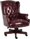 Burgundy High-Back Executive Office Chair