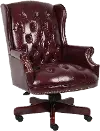 Burgundy High-Back Executive Office Chair