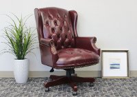 Burgundy High-Back Executive Office Chair-2