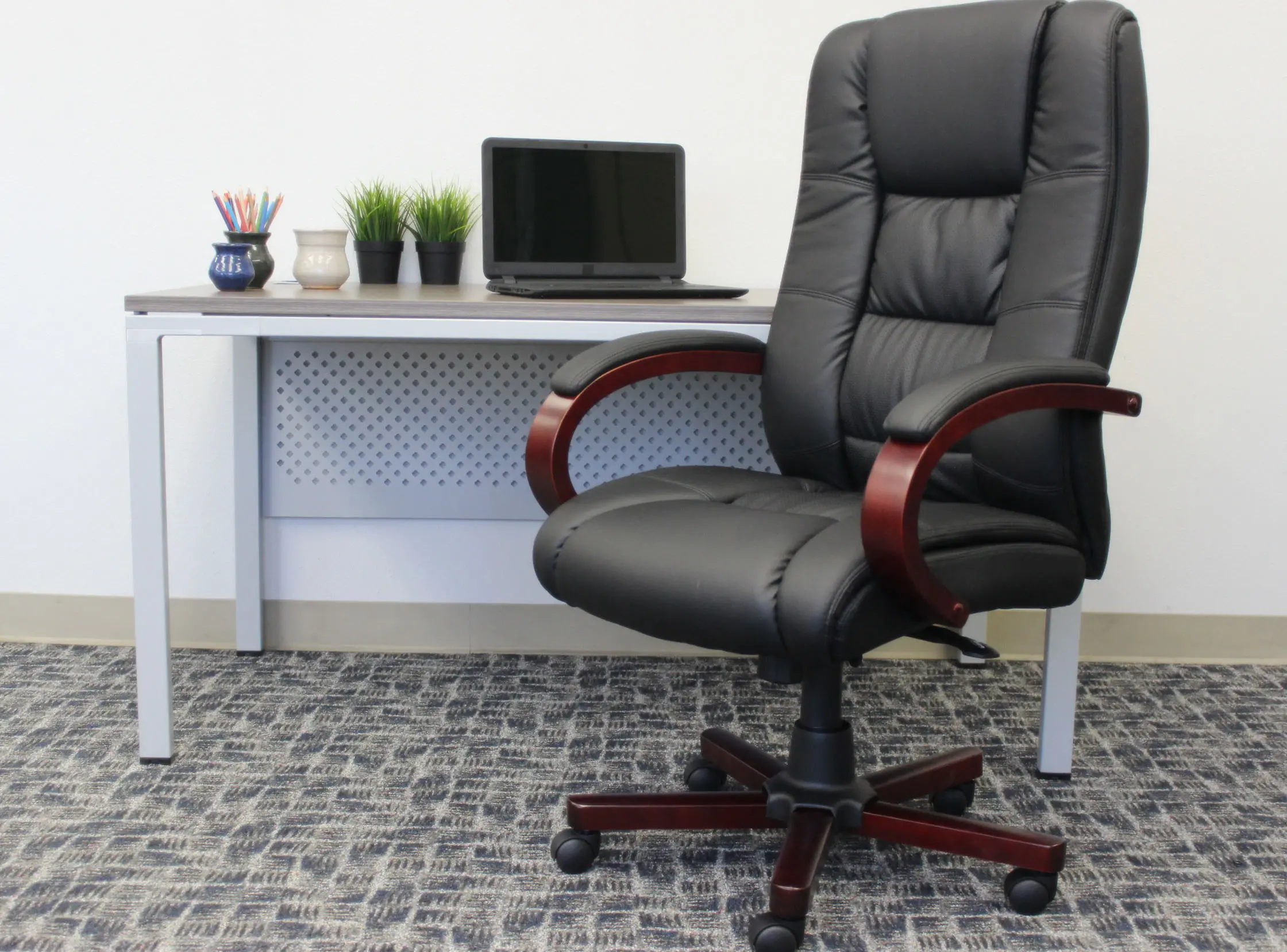 Black High-Back Executive Office Chair-2