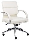White Mid-Back Executive Chair