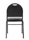 Set of 4 Black Stackable Vinyl Banquet Chairs-3