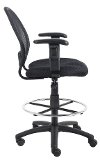 Black Mesh-Back Drafting Chair-2