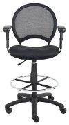 Black Mesh-Back Drafting Chair-3