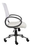 White Adjustable Task Chair with Arms-3