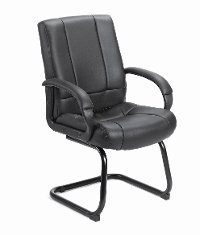 Black Mid-Back Guest Chair