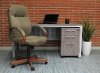Brown &Cappuccino Finish Executive Office Chair-1