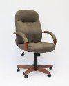 Brown &Cappuccino Finish Executive Office Chair-2
