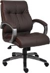 Brown High-Back Executive Office Chair