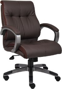 Brown High-Back Executive Office Chair