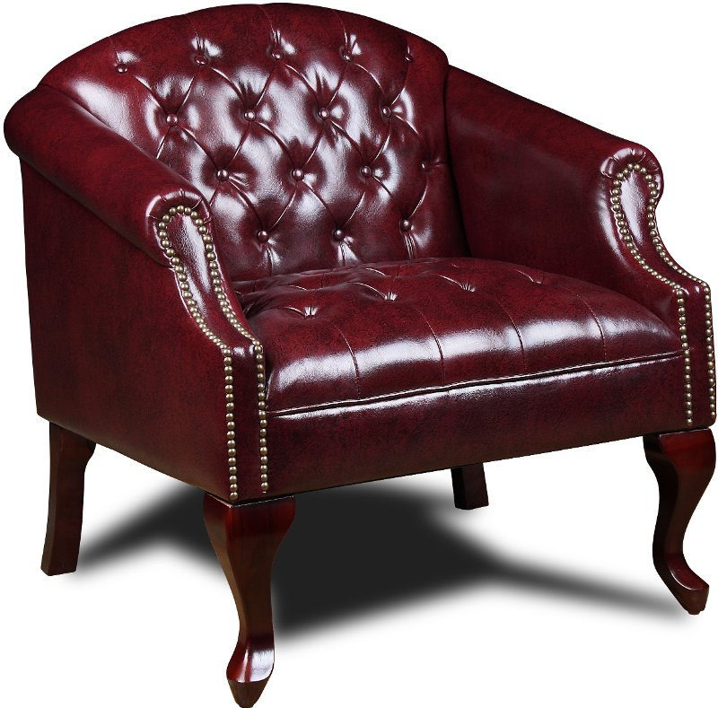 Red On Tufted Chair Rc Willey Furniture