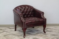 Red Button-Tufted Chair-3