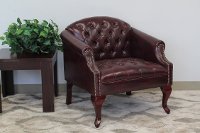 Red Button-Tufted Chair-5