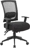 Black Three-Paddle Office Chair