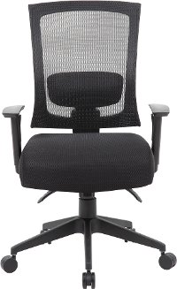 Black Three-Paddle Office Chair-2