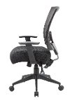 Black Three-Paddle Office Chair-3
