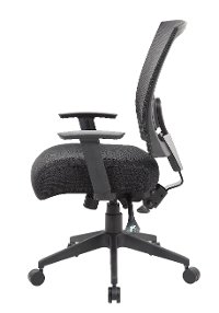 Black Three-Paddle Office Chair-3