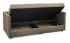 Contemporary Granite Gray Sofa Daybed with Storage - Cooper-2