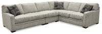 Contemporary Gray 3 Piece Sectional Sofa with RAF Sofa - Juno