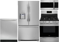 KIT Frigidaire 4 Piece Kitchen Appliance Package with Gas Range - Stainless Steel