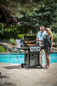 834267 Broil King Monarch 340 Natural Gas Grill - Stainless Steel