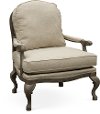 Traditional Linen Accent Chair - Cogan