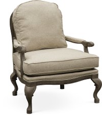 Traditional Linen Accent Chair - Cogan