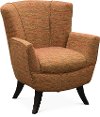 Transitional Red-Orange Club Accent Chair - Bethany