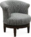 Attica Charcoal Gray Swivel Accent Chair