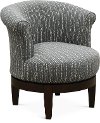 Charcoal Gray Swivel Accent Chair - Attica