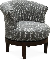 Charcoal Gray Swivel Accent Chair - Attica