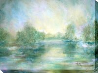 Lake View Patio Canvas Outdoor/Indoor Wall Art