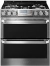 LUTG4519SN LG Signature Slide-in Gas Range with Double Oven - Textured Steel
