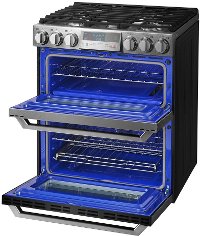 LUTG4519SN LG Signature Slide-in Gas Range with Double Oven - Textured Steel-4