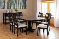 Maple and Black 5 Piece Round Dining Set - Sterling-2