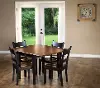 Saber Maple and Black 5 Piece Dining Set with Ladder Back Chairs