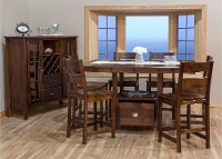 Dark Brown Counter Height Dining Room Table - Larkin-2