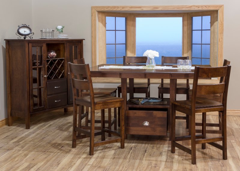 Maple 5 Piece Counter Height Dining Set Larkin Rc Willey Furniture Store