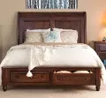 Charlton Brown Queen Storage Bed