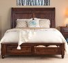 Classic Maple Brown 4 Piece Queen Storage Bed - Charlton