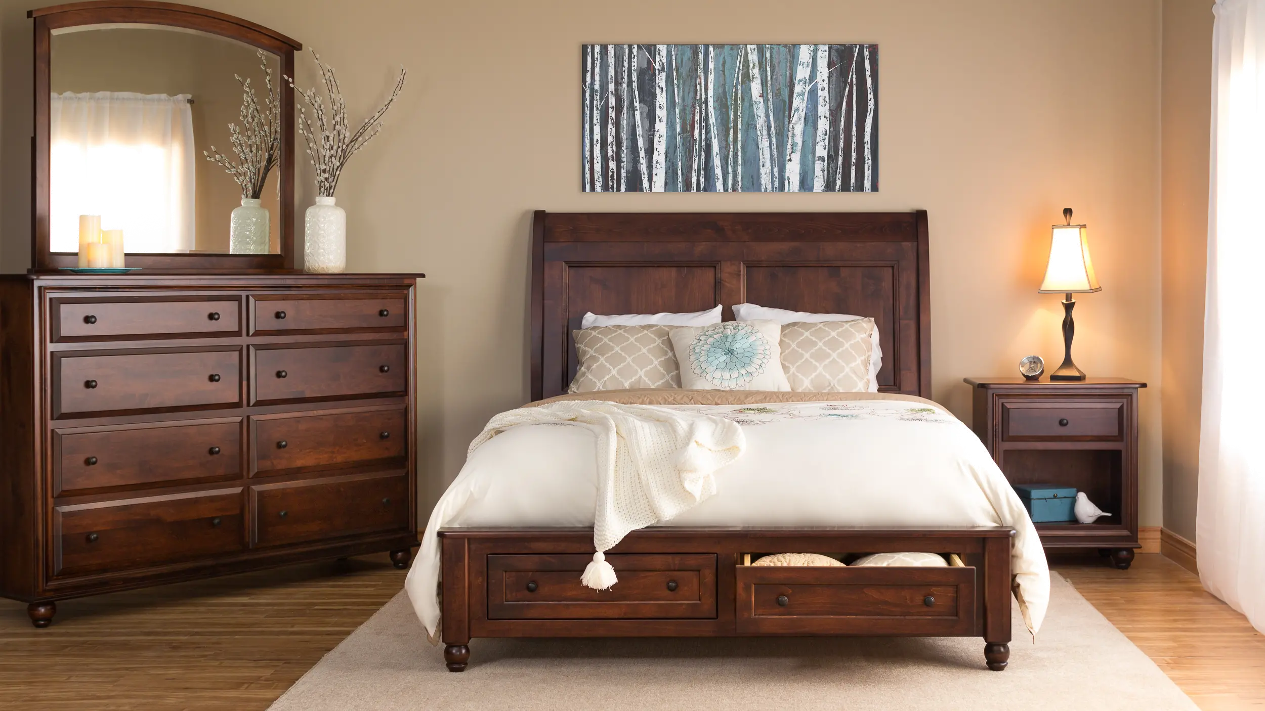 Charlton Brown 4 Piece King Bedroom Set-1