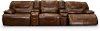 Bramble Brown Leather-Match Power Reclining Sectional Sofa - Max-1