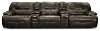 Steel Gray Leather-Match Power Reclining Sectional Sofa - Max-3