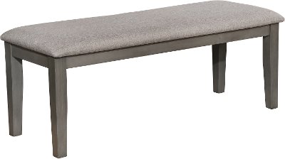 Gray Upholstered Dining Room Bench - Greyson