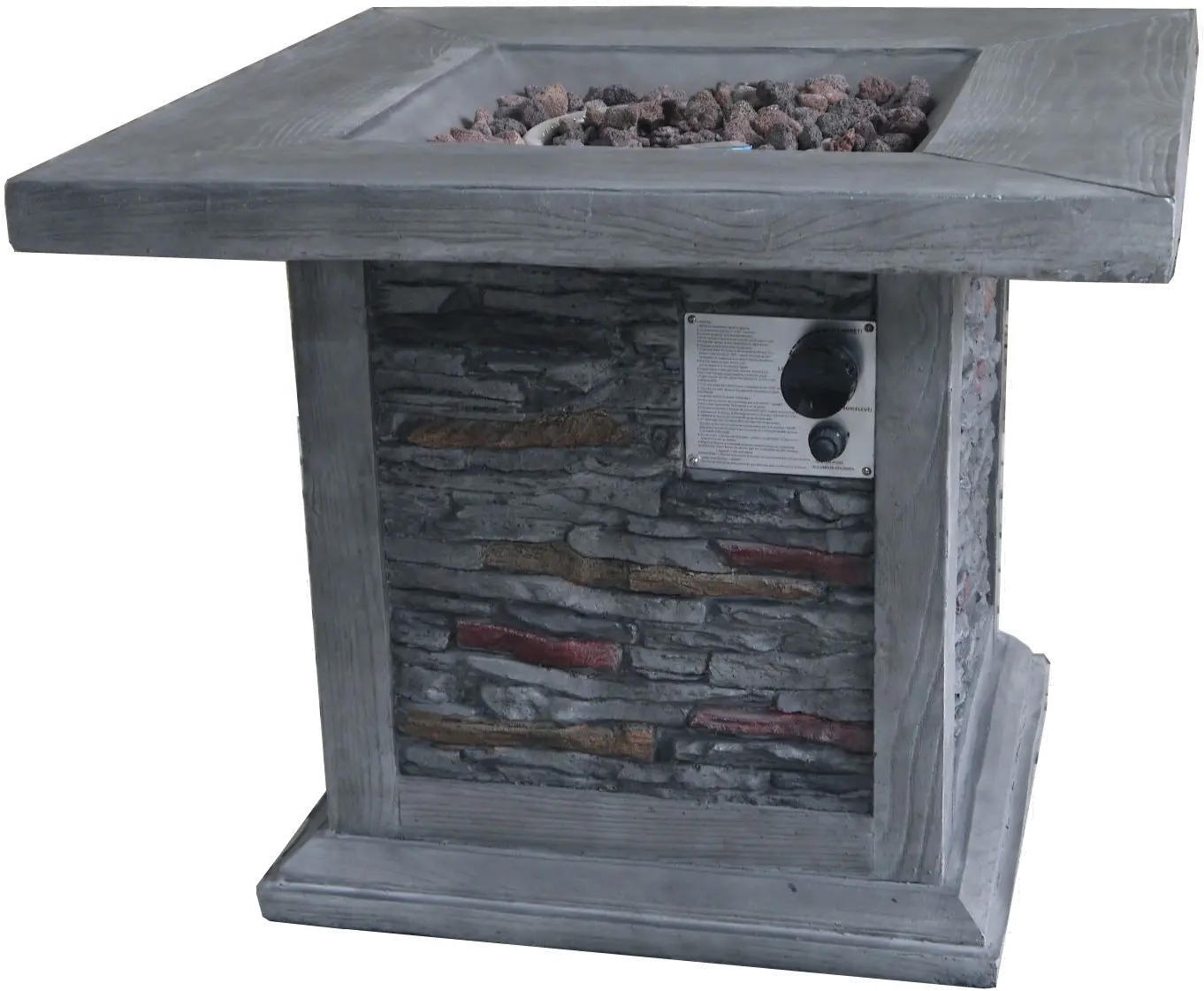 Gray Stone Gas Outdoor Fire Pit - Nusa-2