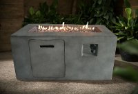 Gray Cement Rectangle Fire Pit - Nusa