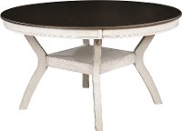White and Brown Round Dining Table - Perrin
