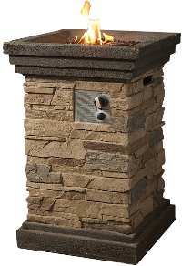 Brown Stack Stone Fire Pit - Nusa-2